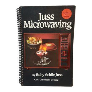 Vintage JUSS MICROWAVING Cookbook Volume 1 by Ruby Juss Black Cover